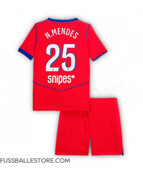 Günstige Paris Saint-Germain Nuno Mendes #25 3rd trikot Kinder 2025-26 Kurzarm (+ Kurze Hosen) Günstige Paris Saint-Germain Nuno Mendes #25 3rd trikot Kinder 2025-26 Kurzarm (+ Kurze Hosen)